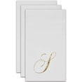 thumbnail image 3 of Gift Boutique Monogram Guest Napkins Letter S, 100 Count Gold Foil Disposable Paper Napkins, 2-Ply Elegant Dinner & Bathroom Napkins, White, 3 of 5