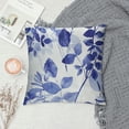 thumbnail image 2 of Creowell Navy Blue Leaf Pillow Covers  Spring Watercolor Eucalyptus Branches Floral Leaves Print Decorative Throw Pillow for Home Sofa Square Cushion Pillowscase Multi-Size, 2 of 5