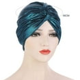 thumbnail image 5 of Turbans for Women Soft Pre Tied Knot Fashion Pleated Turban Cap Beanie Headwrap Sleep Hat, 5 of 7