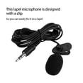 thumbnail image 4 of maskred 3.5mm Wired Professional Lapel Microphone Noise Reduction Stage Performance Interview Sound Recording Mic with Wind Shield Black 1Set, 4 of 6