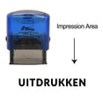 thumbnail image 1 of eloria Uitdrukken Self Inking Rubber Stamp Business Custom Stamp Office Stationary, Color: Black Ink, 1 of 1