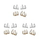 thumbnail image 5 of Jumpingount 2 Pairs Earrings Ear Stud Classic Curved Portable Inlaid Rhinestone Exquisite Ear Studded Pendant Earrings Men Type1, 5 of 6