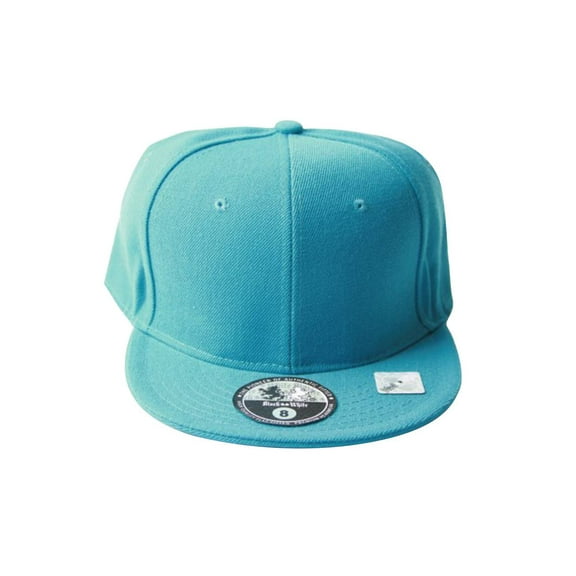 Fitted Acrylic Plain Style Turquoise Hat 7