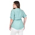 thumbnail image 3 of Blusa camisera ajustable Roman Fashion /Tallas Extras, 2436 (Menta) verde claro 36, 3 of 5