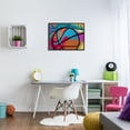 thumbnail image 3 of Stupell Industries Urban Sports Basketball Abstract Painting Black Framed Art Print Wall Art, 30 x 24, 3 of 9