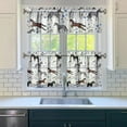thumbnail image 3 of Kitchen Curtains 24 Inch Short - 3 Panel Set, Cute Horse Pony Print, Rod Pocket Window Curtain, 100% Polyester for Farmhouse, Retro Rural Kitchen, Easy Wash, 3 of 6