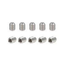 50 Pcs M4x5mm Internal Hex Socket Set Grub Screws Flat Point 304 Stainless Steel Screw