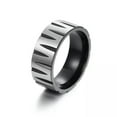 thumbnail image 3 of K-KED Punk Men Titanium Stainless Steel Ring Wedding Delicate Jewelry Band Rings Sz 6-12-11-Style 7, 3 of 6