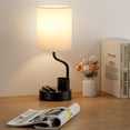 thumbnail image 4 of NiteLoom 2 Pack Table Lamps, 3 Color Temperature with USB-A+C & 2 AC Outlets for Bedroom Office Dorm, 4 of 9