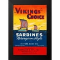 thumbnail image 2 of Retrolabel 13x18 Black Modern Framed Museum Art Print Titled - Vikings Choise Sardines, 2 of 5