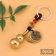 thumbnail image 3 of Llavero de latón antiguo Salvador Calabaza Feng Shui Monedas Cuerda Marrón, 3 of 10