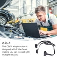 thumbnail image 3 of Riwesomey Universal Car 16pin OBDII Cable adaptador Interruptores individuales Diagnóstico del vehículo Divisor Cable Convertidor Herramienta de Vehículos, repuestos y accesorios Mis Riwesomey VI021701-00B, 3 of 6