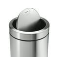 thumbnail image 6 of simplehuman 55 Liter / 14.5 Gallon Commercial Stainless Steel Swing Top Trash Can, Brushed Stainless Steel, 6 of 7