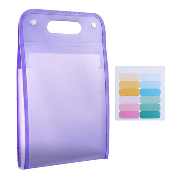 Soovim 1Pack Document Folder Paper Organizer Folder, Heavy Duty Expandable File Folder With Snap Button Closure and Handle, Letter Size