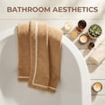 thumbnail image 4 of Unique Bargains Ultra Soft Highly Absorbent Coral Fleece Bath Towel Brown 63" x 31", 4 of 7