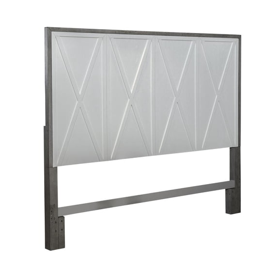 Liberty Furniture Industies, INC King Panel Headboard Contemporary White in Two-Tone Shell White