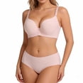 thumbnail image 7 of AHTJRT Women's Lingeries Seamless Underwired V Neck Bras and Panty Lounge Activewear Two Matching Sets D Cup Beige#03 44, 7 of 7