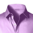 thumbnail image 7 of hotojiny Men's Silk Satin Dress Shirts Comfy Long Sleeve Button down Shirt Casual Party Prom Shirts Wedding Outfit, 7 of 7