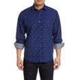 thumbnail image 2 of Bugatchi LS3072L5 Chemise de Sport Classique Ajustée Imprimée Marine ( L ), 2 of 2
