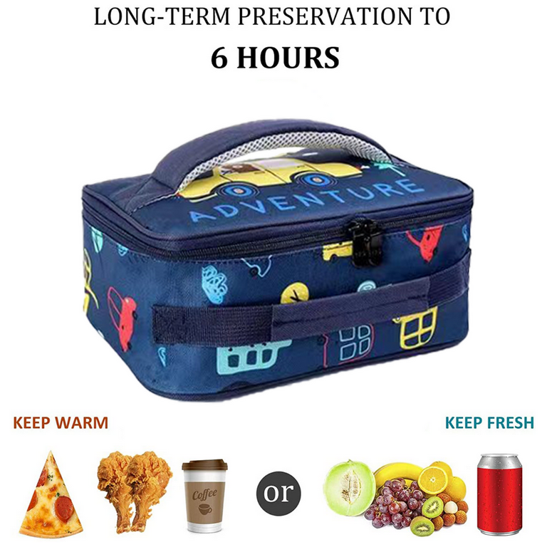 2 Tiers Thermal Insulating Lunch Box Keep Warm 6 hours Food