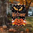 thumbnail image 2 of Welcome Halloween Garden Flag 12X18 Inch Double Side,Pumpkin Jack O Lantern Yard flag,Bat Outside Small Garden Flag Decorative,Outdoor Flag for Holiday Patio Courtyard Lawn, 2 of 6