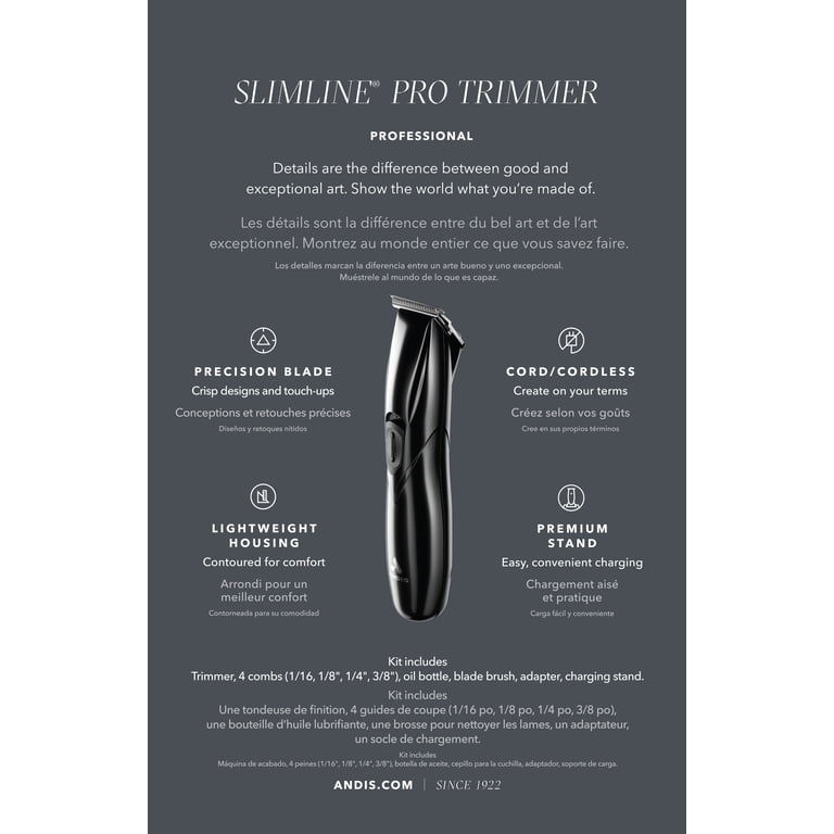 Andis Slimline Pro Cord/Cordless Hair & Beard Trimmer photo 6