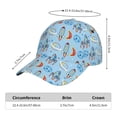 thumbnail image 2 of Fotbe Cartoon Rocket With Space Gorro Clásico de Béisbol, Gorra Ajustable con Broche Snapback, Gorro de Exterior de Algodón Suave, 2 of 6