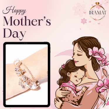 Iramat Mother's Day Rose Gold Charm Bracelet – Bohemian Style Jewelry for Women with Elegant Charms & Beads, Unique Gift for Casual & Festive Occasions