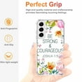 thumbnail image 4 of Be Strong & Courageous ,Joshua 1:9 ,Bible Verse Case for Samsung Galaxy S22 ,Aesthetic Art Design Pattern TPU Shock Proof Cover Case, 4 of 5