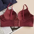 thumbnail image 3 of LLYWEY T Shirt Bras for Women Sports Bras Women High Support Ladies Tie-Front Bra Style-1343 Women's Plus Soft Cup Bra Feature Adult Female Training Sports Bras Red 38B, 3 of 8
