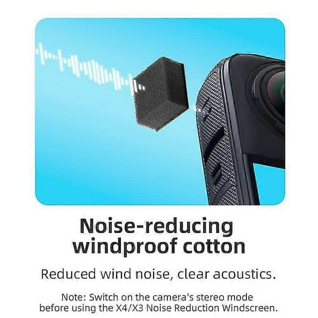 For Insta 360 X4 X3 Mic Wind Muff Camera Audio Noise Reduction Accessories