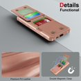 thumbnail image 5 of Decase Wallet Case for Samsung Galaxy S25, PU Leather/Plastic Wallet Phone Case with Magnetic Button Closure Credit Card Holder Slots, Stand Function, Lightweight Solid Fold Cover,Rosegold, 5 of 6