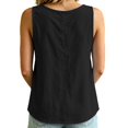 thumbnail image 6 of Sheghy Womens Tank Tops 100%Cotton Women's Solid-Color Sleeveless V-Neck Casual Cotton-Linen Top, 6 of 7