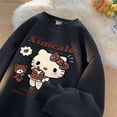 thumbnail image 4 of Sudadera de manga larga con cuello redondo estilo japonés de Sanrio Hello Kitty, ropa bonita con dibujos animados Y2k, camisetas holgadas para mujer, 4 of 5
