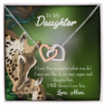 thumbnail image 2 of To My Daughter Mom Loves You No Matter What Inseparable Necklace, 2 of 7