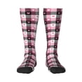 thumbnail image 2 of Picia Women Crew Soft Moisture-wicking Socks Heart Plaid Pattern Design Cotton Socks, One Size fit All, 2 of 9