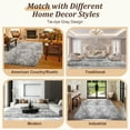 thumbnail image 2 of Qunler 5' x 8' Rug for Living Room, Large Washable Shag Rug, Indoor Modern Tie-dye Area Rugs for Bedroom, Rectangle Fluffy Home Carpets, Gray, 2 of 13