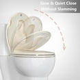 thumbnail image 3 of Round Toilet Seat with Built-In Toddler Seat, Soft Close, Never Loosen, Easy Install & Clean, Fits Both Adult & Child, Almond, 3 of 8