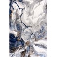 thumbnail image 2 of Alfombra Abani diseño abstracto 61 x 91 cm gris, marrón y azul, 2 of 9