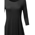 thumbnail image 4 of FashionOutfit Women's Casual 3/4 Sleeve Bubble Midi Dress with Pocket Made in USA, 4 of 4