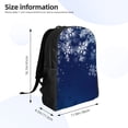 thumbnail image 4 of Fuzoiu Christmas Blue Print Laptop Backpack,Work Business Backpacks, Large Capacity Nurse Bag College Bookbag for School, Waterproof Casual Daypack for Travel, 4 of 8