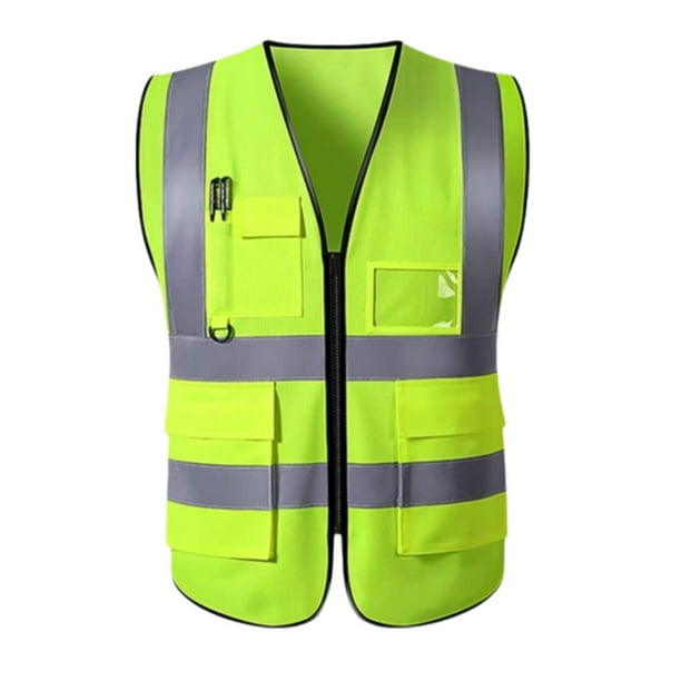 Wartleves 1PC CHALECO REFLECTANTE DE TRABAJO DE ALTA VISIBILIDAD SEGURIDAD