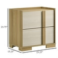 thumbnail image 5 of Hyle Nightstand-2 Drawers-24 Inch Modern Natural Brown and White, 5 of 7