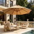 thumbnail image 4 of Patio Banana Umbrella Cover Replacement, 9.84 ft, 8 Ribs, Waterproof Sunshade for Outdoor Garden Pool, Polyester, 1 Pack, 4 of 6