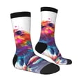 thumbnail image 4 of Yiaed Watercolor Butterfly Guinea Pig Print Great elasticity Crew Socks Sports socks for Men and Women, 4 of 5