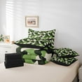 thumbnail image 6 of Castle Fairy Black Green Camo Bedding Comforter Set 7-Piece for Children Teens Adults,Vintage Camouflage King Bedding Sets,Abstract Geometric Ultra Soft Bed Sheets,Super Cozy Room Decor,Reversible, 6 of 8