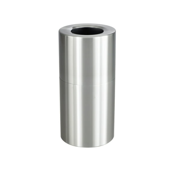 Single Recycling Receptacle, 20 gal, Steel, Brushed Aluminum, Ships in 1-3 Business Days