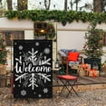thumbnail image 3 of SM-XLHN Christmas Winter Welcome Garden Flag 12x18 Inch Double Sided Burlap, Snowflake Yard Flags for Holiday Xmas Yard Outdoor Decoration(ONLY FLAG), 3 of 6