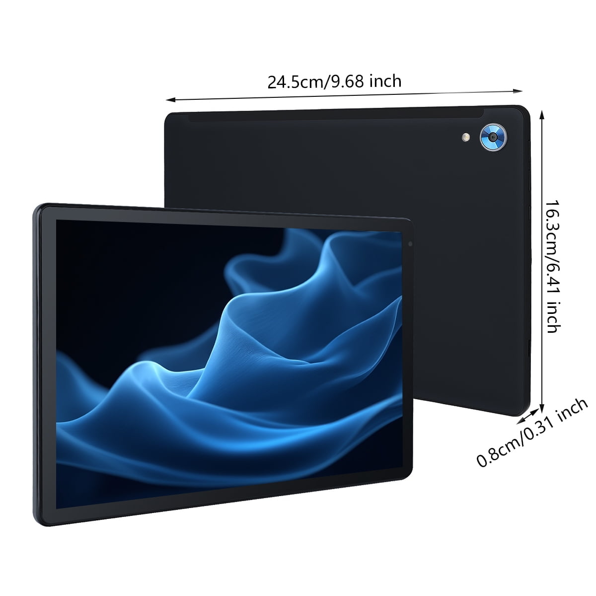 AEEZO 10 Inch Tablet with Keyboard and Mouse Set, 24GB RAM 128GB ROM, WiFi 6 for Student & Office, Black