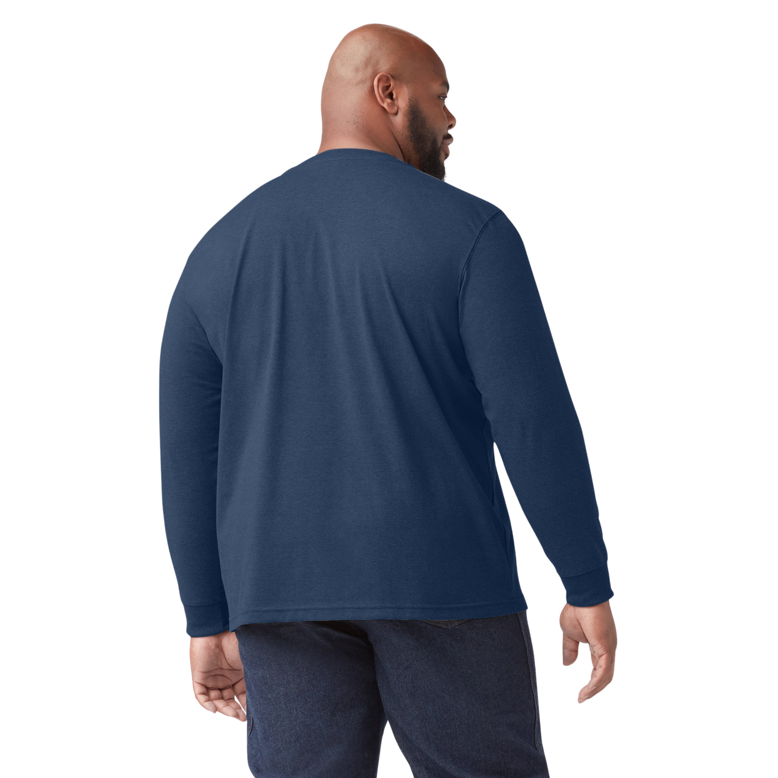 Dickies Men's and Big Men's Long Sleeve Heavyweight Henley T-Shirt
